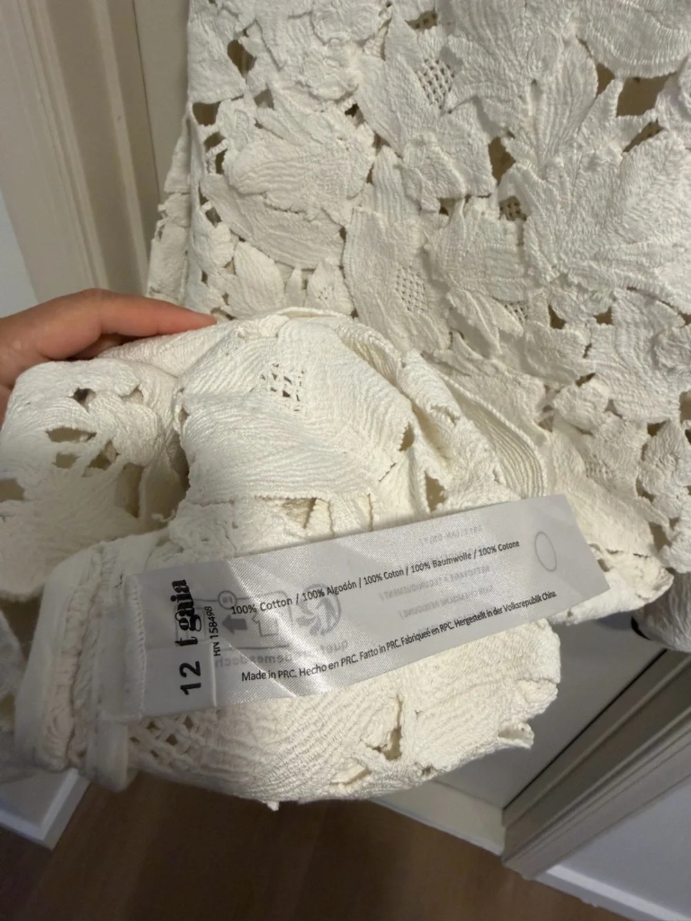 Cult Gaia Kaylina White Strapless Crochet Lace Maxi Dress Size 12 NEW! With tags - Picture 9 of 16